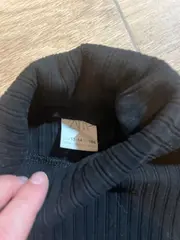 Vorschaubild 4 von Rollkragenpullover Mädchen Gr. 164 Schwarz Rippstrick Baumwolle