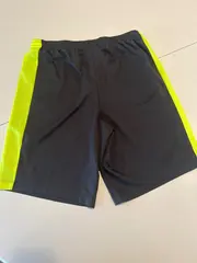 Vorschaubild 3 von Sport Shorts Kinder Grau Polyester Gr. 158 Uni Logo Zugband
