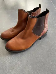 Vorschaubild 2 von Damen Chelsea Boots Stiefeletten Leder Braun Gr. 37