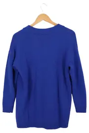 Vorschaubild 2 von Damen Pullover Gr. 36/S Blau V-Ausschnitt Elegant Klassisch