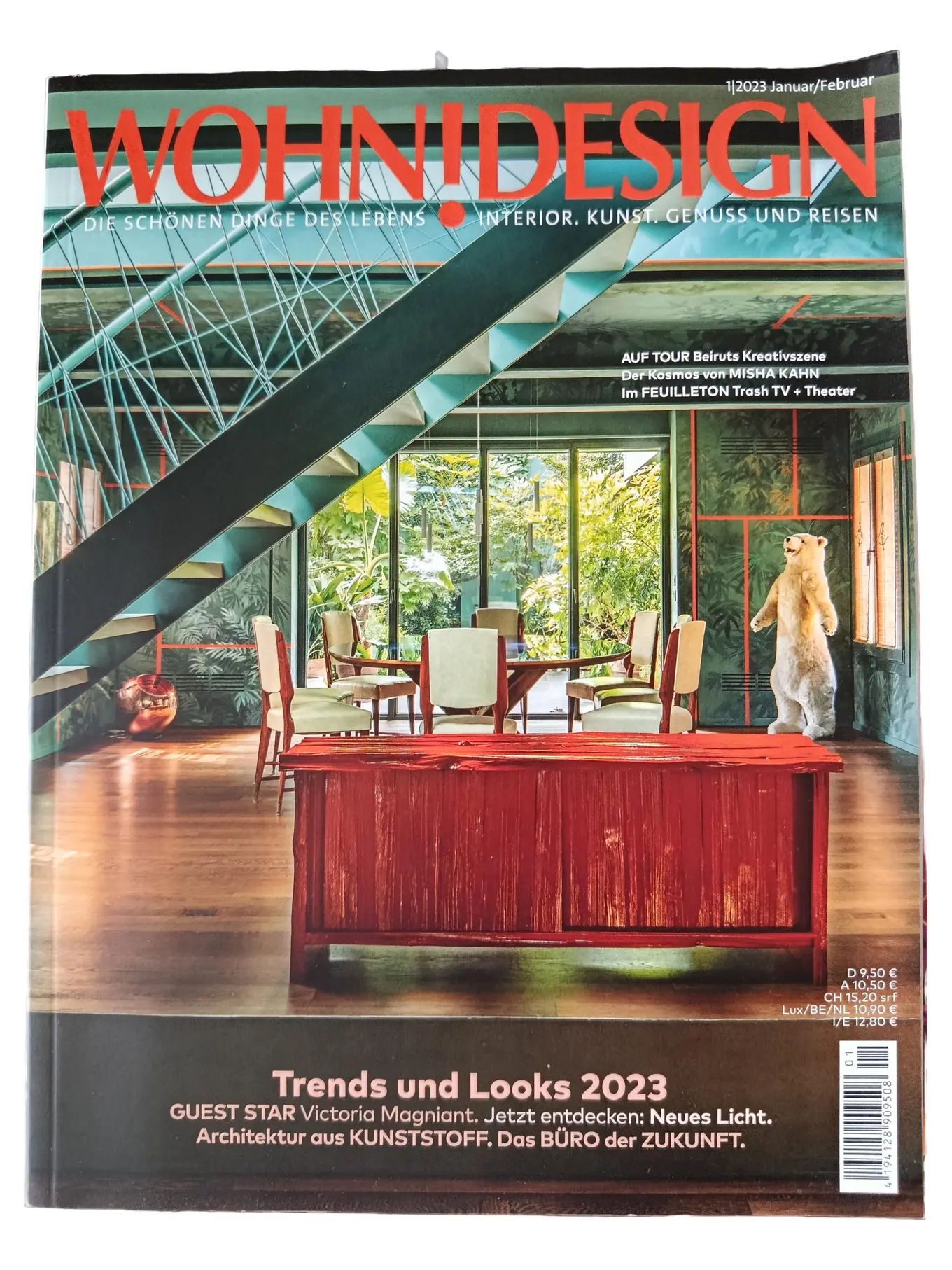 WOHN!DESIGN Magazin 1/2023 Architektur Kunst Interior Trends Büro
