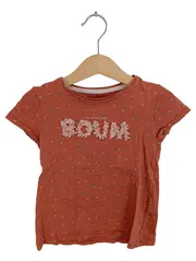 Vorschaubild 1 von Mädchen T-Shirt Rot Gr. 104 Blumenmuster Schriftzug Kurzarm Casual