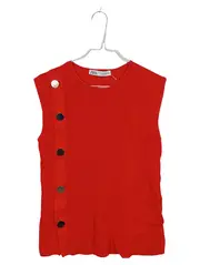 Vorschaubild 1 von Damen Pullunder Ärmellos Rot Gr. M Viskose Casual Modern