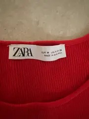 Vorschaubild 2 von Damen Pullunder Ärmellos Rot Gr. M Viskose Casual Modern