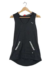 Vorschaubild 1 von Damen Sport Top Tank Shirt Gr. 36/S Grau Meliert Taschen