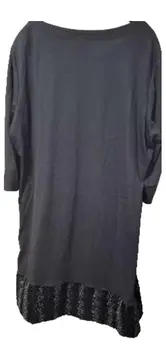 Vorschaubild 2 von Event Damen Kleid Gr. 46/48 Schwarz Spitzensaum Elegant