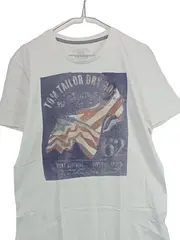 Vorschaubild 3 von Herren T-Shirt Flaggen-Print Weiß Gr. XL Casual