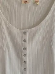 Vorschaubild 4 von Damen Langarmshirt Rippstrick Weiß Gr. M 38 Freizeit Casual