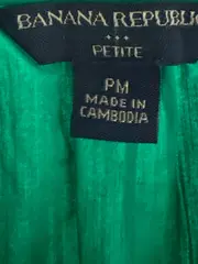 Vorschaubild 4 von Petite Damen Bluse Gr. PM/36 Grün Kurzarm Raffung