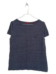 Vorschaubild 1 von Damen T-Shirt Gr. 36/S Blau Meliert Kurzarm Casual