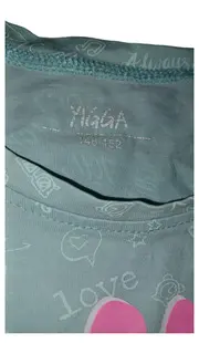 Vorschaubild 3 von T-Shirt Mädchen Schriftzug Kurzarm Türkis Gr. 146 Baumwolle Freizeit