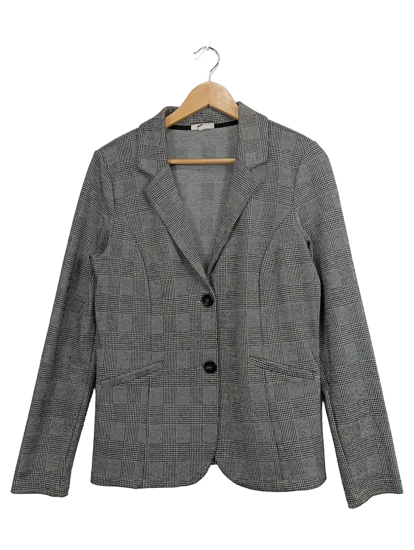 STREET ONE Blazer Damen Kariert Business Jacke Grau Gr. 40 L