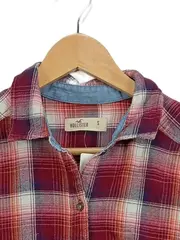 Vorschaubild 3 von Damen Karierte Hemdbluse Langarm Baumwolle Rot Gr. S 36