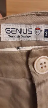 Vorschaubild 2 von Herren Chino Stoffhose Beige W32 Baumwolle Casual