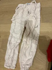 Vorschaubild 2 von Kinder Cargohose Leinen Ramie Beige Gr. 140 Jogger