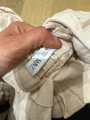 Vorschaubild 4 von Kinder Cargohose Leinen Ramie Beige Gr. 140 Jogger