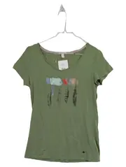 Vorschaubild 1 von Damen T-Shirt Federprint Gr. S grün Kurzarm Casual