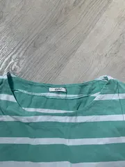 Vorschaubild 3 von Damen Sommerkleid Gr. S gestreift Grün Weiß Baumwolle Casual