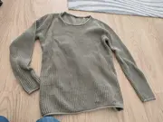 Vorschaubild 2 von Herren Pullover Strickpullover Baumwolle Langarm Oliv Gr. M