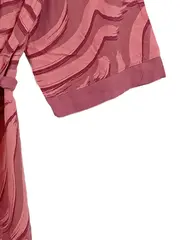 Vorschaubild 3 von Damen Morgenmantel Kimono Rosa Gr. 36/38 Viskose Abstrakt