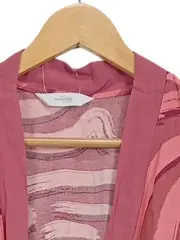 Vorschaubild 5 von Damen Morgenmantel Kimono Rosa Gr. 36/38 Viskose Abstrakt