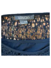 Vorschaubild 3 von Damen Top Shirt Gr. 44 Blau Spitze Lochmuster Elegant