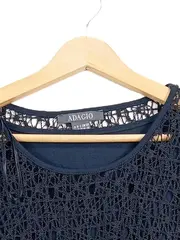 Vorschaubild 2 von Damen Top Shirt Gr. 44 Blau Spitze Lochmuster Elegant