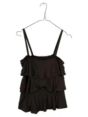 Vorschaubild 1 von Damen Trägertop Rüschen Braun Gr. XS/34 Casual Sommer