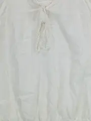 Vorschaubild 3 von Damen Bluse XS Weiß Spitze Langarm Boho Schnürung