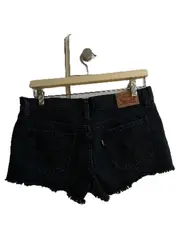 Vorschaubild 2 von Damen Jeans Shorts W28 Schwarz Distressed Cutoff