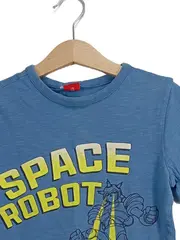 Vorschaubild 4 von T-Shirt Jungen Gr. 116/122 Blau Space Robot Print Baumwolle