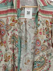 Vorschaubild 2 von Damen Hemdbluse XS Paisley Muster Bohemian Mehrfarbig Mintgrün