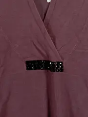 Vorschaubild 2 von Selection Damen Top Gr. 36 Lila Wickeloptik Pailletten Elegant