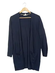 Vorschaubild 1 von Damen Strickjacke Cardigan Blau Gr. S 36 Baumwolle offen