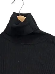 Vorschaubild 3 von Damen Pullover Rollkragen Strick S Schwarz Viskose Basic Herbst