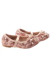 Vorschaubild 1 von Ballerinas Kinder Gr. 27 Rosa Pailletten Schleife Elegant Festlich