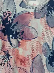 Vorschaubild 3 von Damen Langarmshirt Blumenmuster Gr. 38/M Mehrfarbig