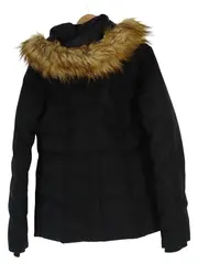 Vorschaubild 2 von Damen Winterjacke Schwarz Einheitsgröße Kapuze Fellbesatz Gesteppt
