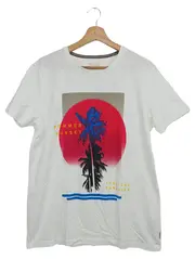 Vorschaubild 1 von Herren T-Shirt M 48 Weiß Tropical Print Baumwolle Streetwear