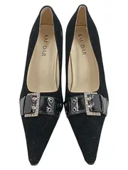 Vorschaubild 2 von KAI DAR Damen Pumps Schwarz Gr. 37 Strass Schnalle Elegant Absatz