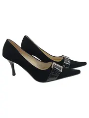 Vorschaubild 1 von KAI DAR Damen Pumps Schwarz Gr. 37 Strass Schnalle Elegant Absatz