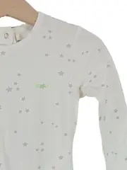 Vorschaubild 2 von Baby Body Gr. 80 Weiß Sterne Langarm Schlafanzug