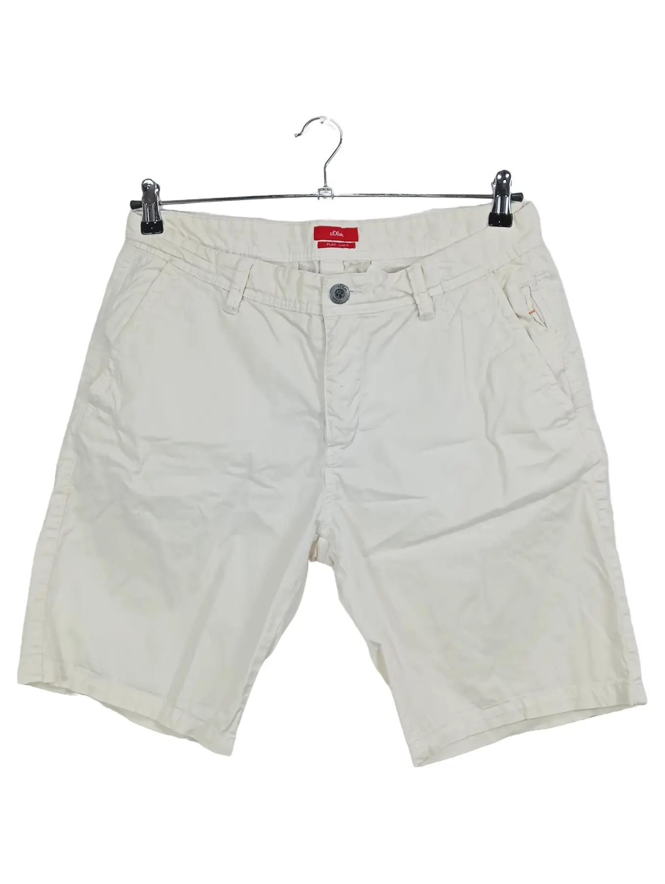 S.OLIVER Herren Shorts Bermuda Chino Kurze Hose W32 Beige Baumwolle Stretch