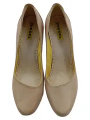 Vorschaubild 2 von Damen Pumps Leder Beige Gr. 39 Absatzschuhe Elegant Klassisch