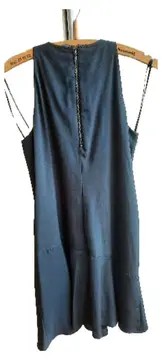 Vorschaubild 2 von Damen Cocktailkleid Gr. 36 Schwarz Perlenbesatz A-Linie Elegant
