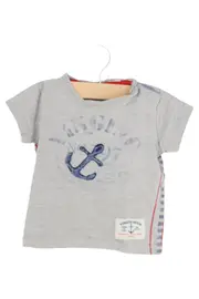 Vorschaubild 1 von Kinder T-Shirt Gr. 80 Grau Gestreift Maritim Casual