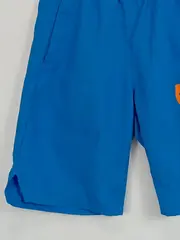 Vorschaubild 3 von Kinder Sport Shorts Blau Gr. 152 Logo-Print Sporthose Polyester