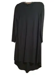 Vorschaubild 1 von Damen Freizeitkleid Gr. 36 S Blau Langarm Asymmetrisch Viskose