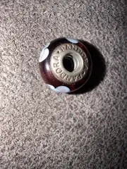 Vorschaubild 2 von 925 Silber Murano Glas Charm Blumen Lila Damen Alltag 1.5cm