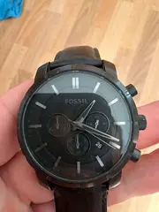 Vorschaubild 3 von Herren Chronograph Armbanduhr Schwarz Lederarmband Modern